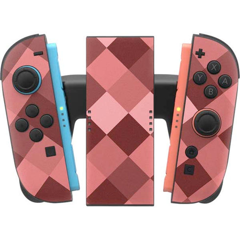 Autumn Red Geometric Nintendo Switch 2 (2025) Joy-Con Controller Skin