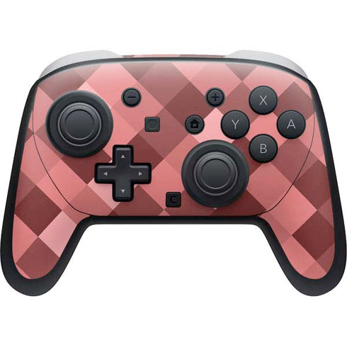 Autumn Red Geometric Nintendo Switch 2 (2025) Pro Controller Skin