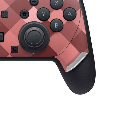 Autumn Red Geometric Nintendo Switch 2 (2025) Pro Controller Skin