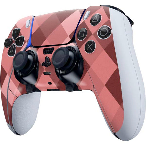 Autumn Red Geometric PS5 DualSense Edge Pro Controller Skin