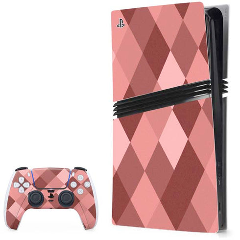 Autumn Red Geometric PlayStation PS5 Skins