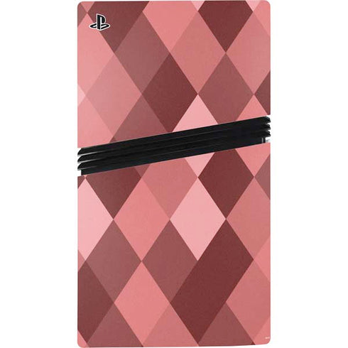 Autumn Red Geometric PS5 Pro Console Skin