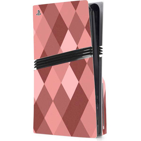 Autumn Red Geometric PS5 Pro Disk Console Skin