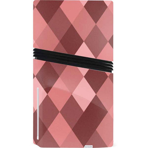 Autumn Red Geometric PS5 Pro Disk Console Skin
