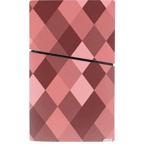 Autumn Red Geometric PS5 Slim Digital Edition Console Skin