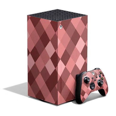 Autumn Red Geometric XBox Series X Digital Edition Bundle Skin