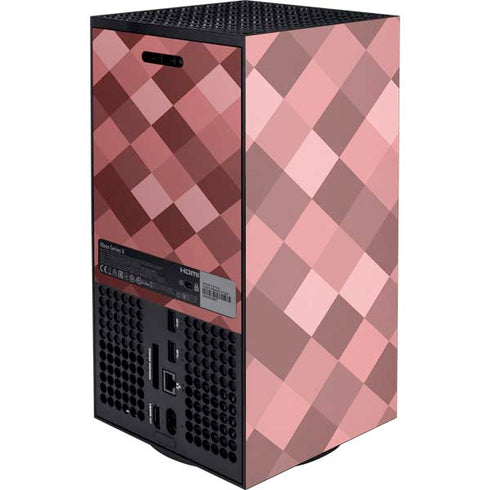 Autumn Red Geometric XBox Series X Digital Edition Console Skin
