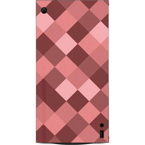 Autumn Red Geometric XBox Series X Digital Edition Console Skin