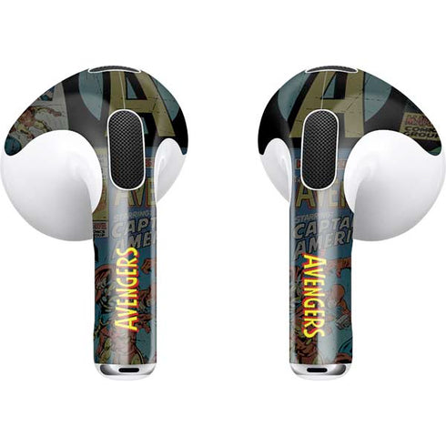 Marvel Classic Comics Avengers Assemble Apple AirPods (3rd Gen 2021) Skin