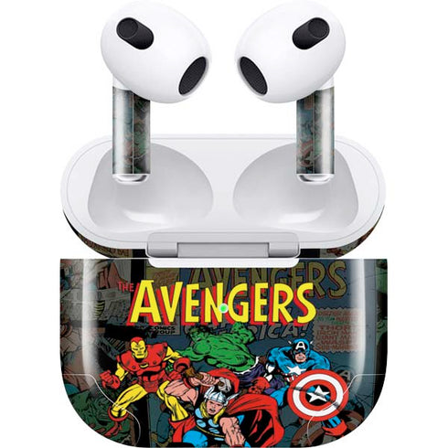 Marvel Classic Comics Avengers Assemble Apple AirPods (3rd Gen 2021) Skin