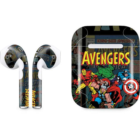 Marvel Classic Comics Avengers Assemble Apple AirPods Skin