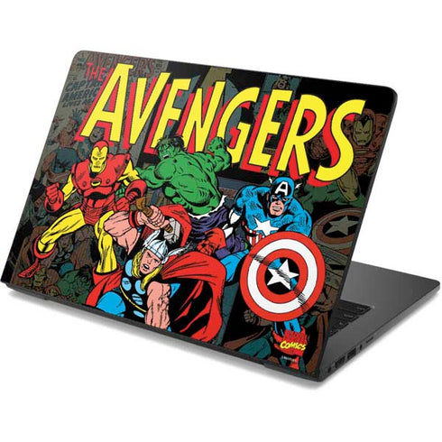Marvel Classic Comics Avengers Assemble Dell Chromebook Skin