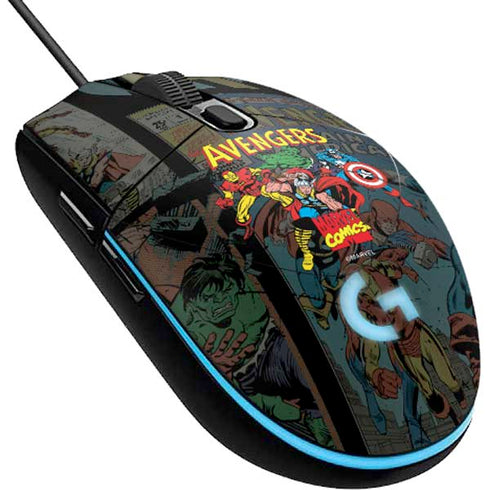 Marvel Classic Comics Avengers Assemble G203 Prodigy RGB Wired Gaming Mouse Skin
