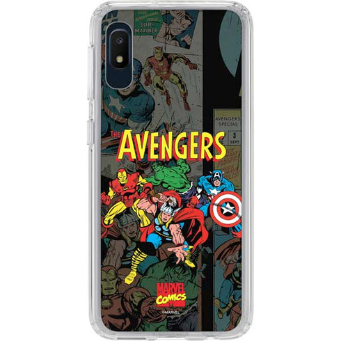 Marvel Classic Comics Avengers Assemble Galaxy A10e Clear Case