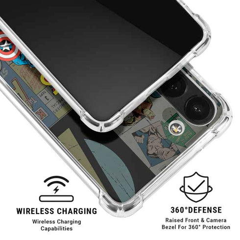 Marvel Classic Comics Avengers Assemble Galaxy A13 5G Clear Case