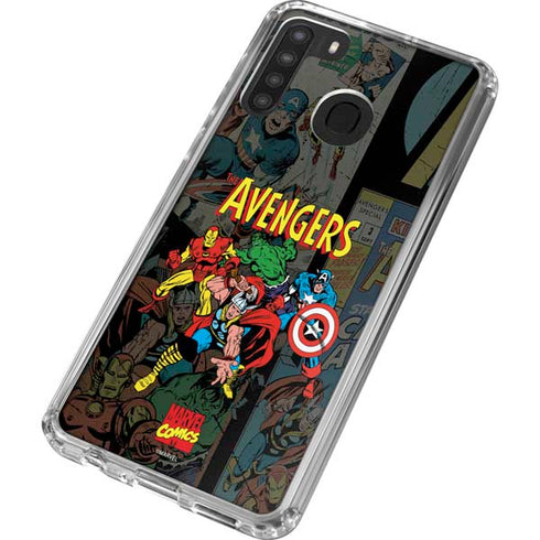 Marvel Classic Comics Avengers Assemble Galaxy A21 Clear Case