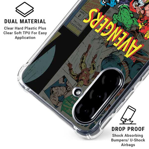 Marvel Classic Comics Avengers Assemble Galaxy A36 5G Clear Case