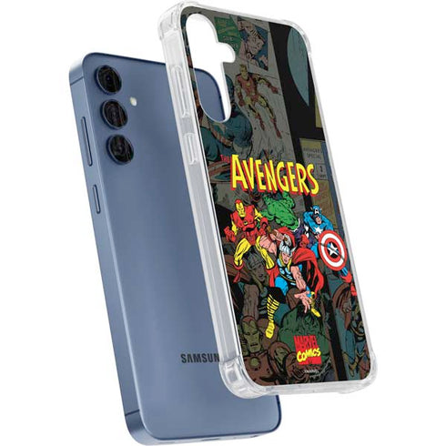 Marvel Classic Comics Avengers Assemble Galaxy A55 5G Clear Case