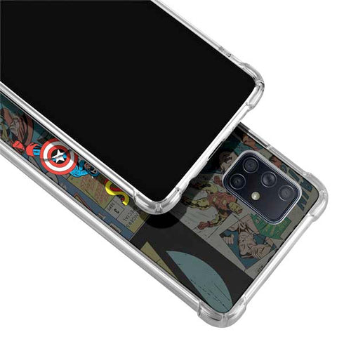 Marvel Classic Comics Avengers Assemble Galaxy A71 5G Clear Case