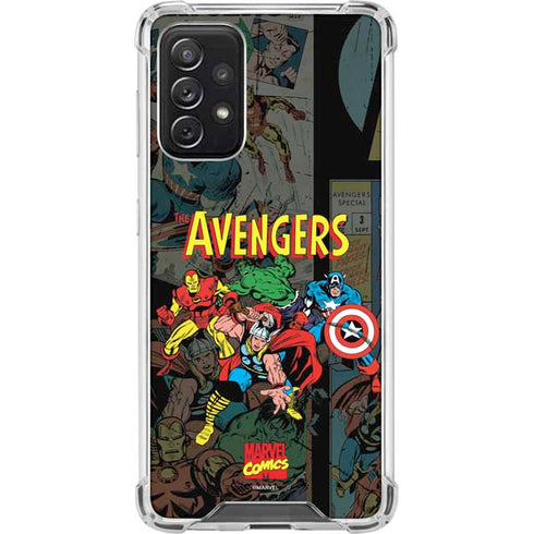 Marvel Classic Comics Avengers Assemble Galaxy A72 5G Clear Case