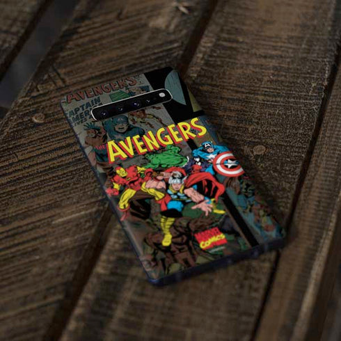 Marvel Classic Comics Avengers Assemble Galaxy S10 Skin
