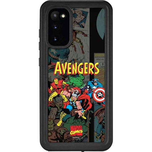 Marvel Classic Comics Avengers Assemble Galaxy S20 Waterproof Case