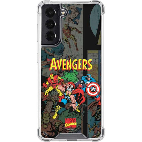 Marvel Classic Comics Avengers Assemble Galaxy S21 5G Clear Case
