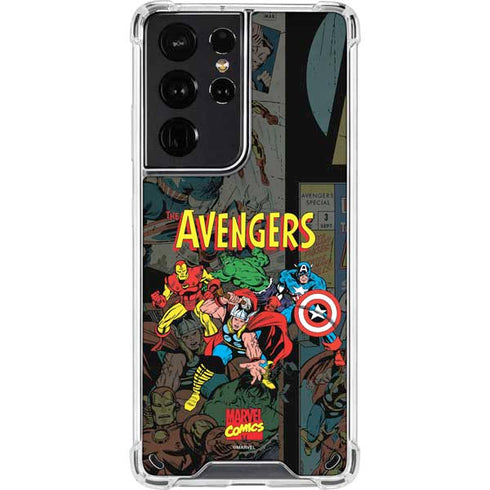 Marvel Classic Comics Avengers Assemble Galaxy S21 Ultra 5G Clear Case