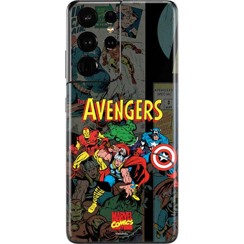 Marvel Classic Comics Avengers Assemble Galaxy S21 Ultra 5G Skin