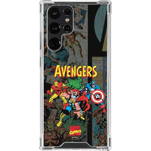 Marvel Classic Comics Avengers Assemble Galaxy S22 Ultra Clear Case