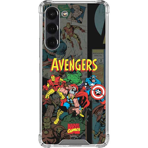 Marvel Classic Comics Avengers Assemble Galaxy S23 Plus Clear Case