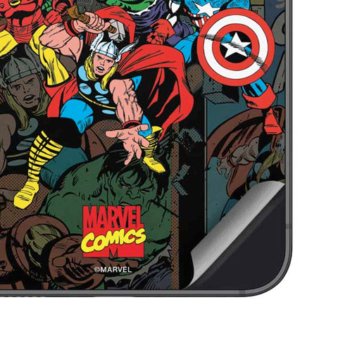 Marvel Classic Comics Avengers Assemble Galaxy S23 Plus Skin