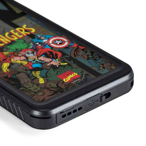 Marvel Classic Comics Avengers Assemble Galaxy S23 Plus Waterproof Case