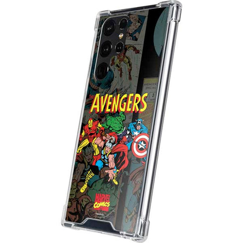 Marvel Classic Comics Avengers Assemble Galaxy S23 Ultra Clear Case