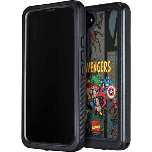 Marvel Classic Comics Avengers Assemble Galaxy S23 Waterproof Case