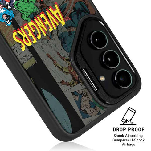 Marvel Classic Comics Avengers Assemble Galaxy S24 FE Kickstand Case