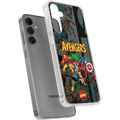 Marvel Classic Comics Avengers Assemble Galaxy S24 Plus Clear Case