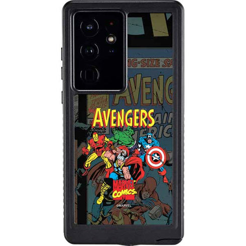 Marvel Classic Comics Avengers Assemble Galaxy S24 Ultra Waterproof Case