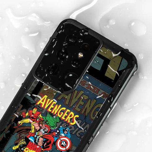 Marvel Classic Comics Avengers Assemble Galaxy S24 Ultra Waterproof Case