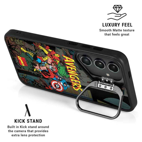 Marvel Classic Comics Avengers Assemble Galaxy S25 Plus Kickstand Case