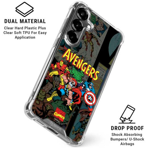 Marvel Classic Comics Avengers Assemble Galaxy S26 Plus Clear Case