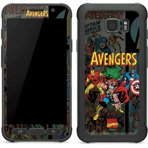 Marvel Classic Comics Avengers Assemble Galaxy S7 Active Skin