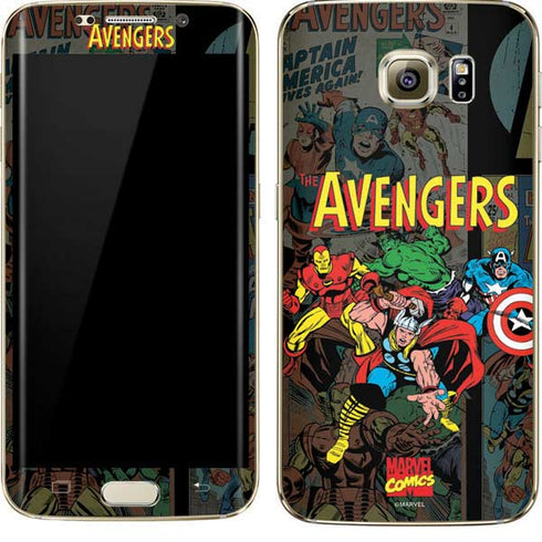 Marvel Classic Comics Avengers Assemble Galaxy S7 Edge Skin