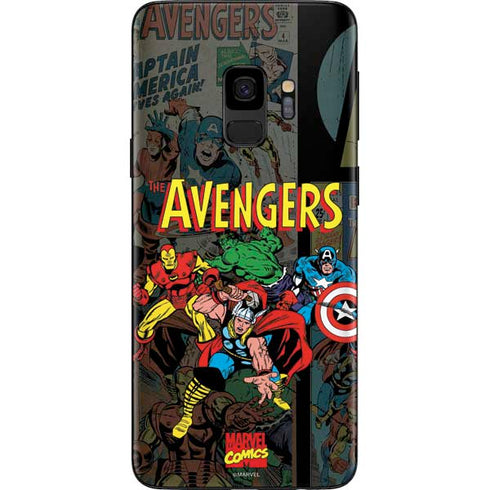 Marvel Classic Comics Avengers Assemble Galaxy S9 Skin