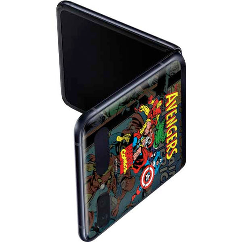Marvel Classic Comics Avengers Assemble Galaxy Z Flip Skin