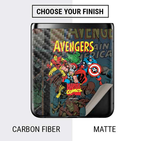 Marvel Classic Comics Avengers Assemble Galaxy Z Flip Skin