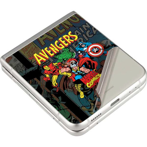 Marvel Classic Comics Avengers Assemble Galaxy Z Flip3 5G Skin
