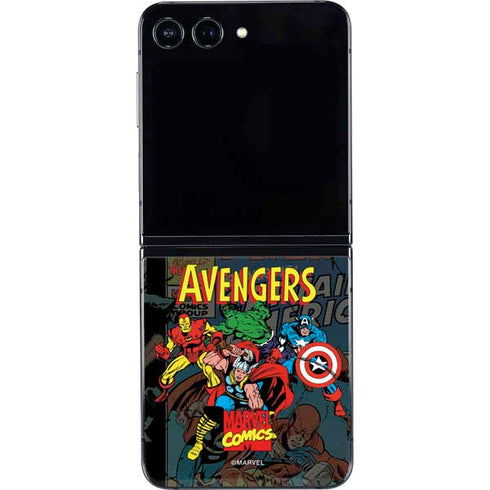 Marvel Classic Comics Avengers Assemble Galaxy Z Flip5 5G Skin