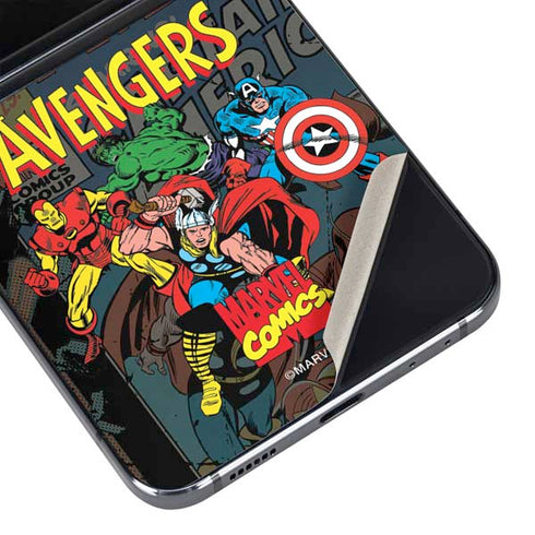 Marvel Classic Comics Avengers Assemble Galaxy Z Flip5 5G Skin