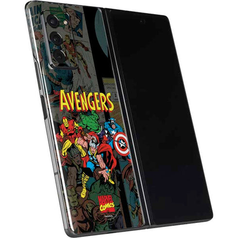Marvel Classic Comics Avengers Assemble Galaxy Z Fold2 5G Skin